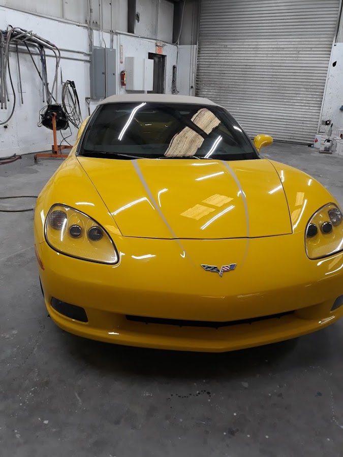 Corvette in the shop